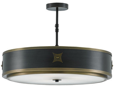 Currey & Co. Huntsman Black Semi-Flush Mount 9000-0171