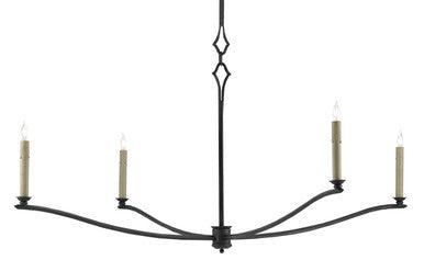 Currey & Co. Knole Black Chandelier 9000-0176