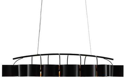 Currey & Co. Marchfield Black Rectangular Chandelier 9000-0262