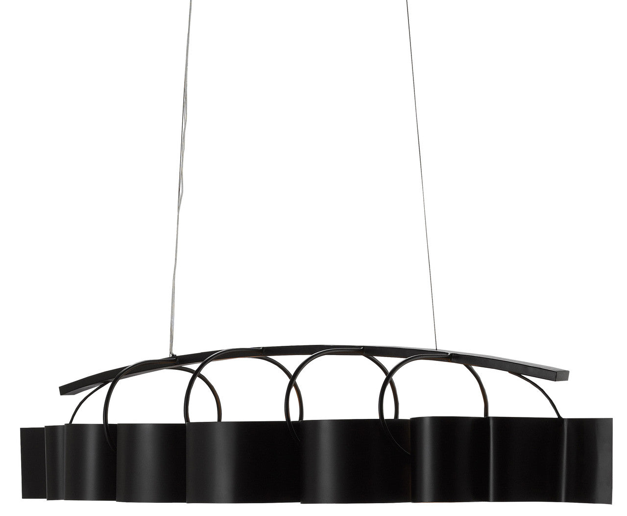 Currey & Co. Marchfield Black Rectangular Chandelier 9000-0262