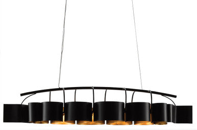 Currey & Co. Marchfield Black Rectangular Chandelier 9000-0262