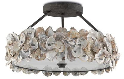 Currey & Co. Oyster Shell Semi-Flush Mount 9000-0265