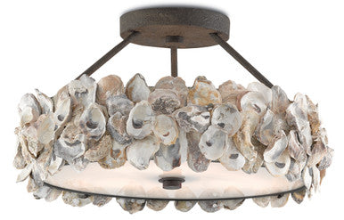 Currey & Co. Oyster Shell Semi-Flush Mount 9000-0265