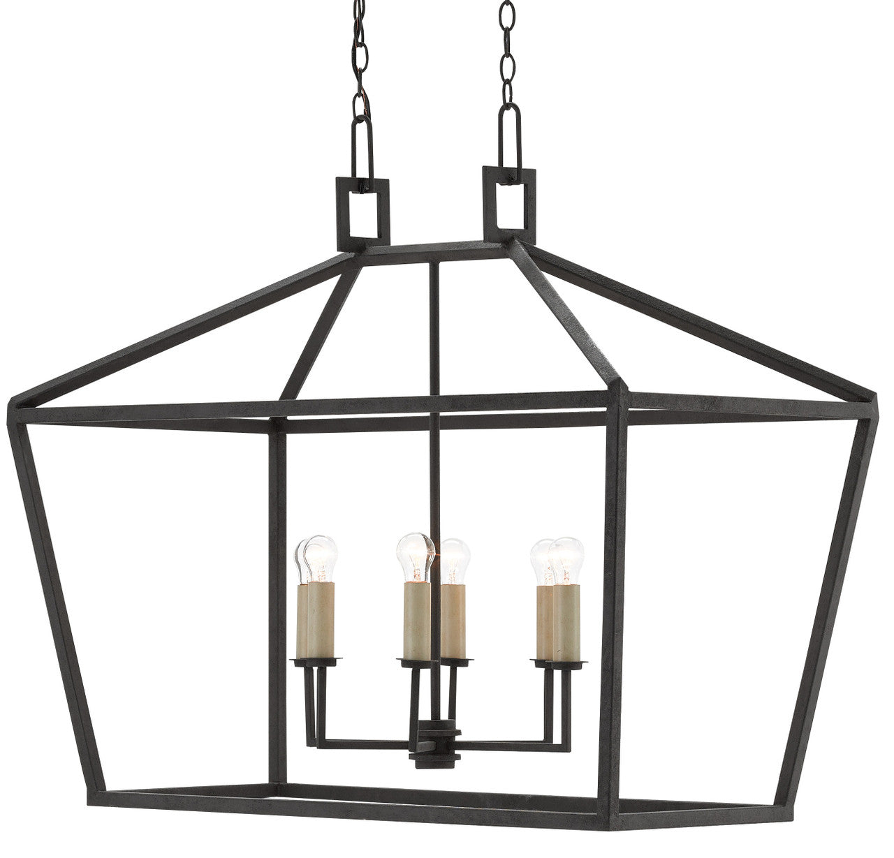 Currey & Co. Denison Rectangular Black Lantern 9000-0289