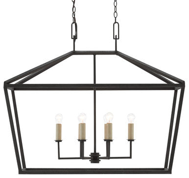 Currey & Co. Denison Rectangular Black Lantern 9000-0289