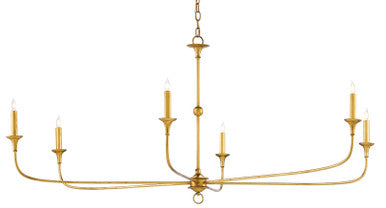 Currey & Co. Nottaway Large Gold Chandelier 9000-0370