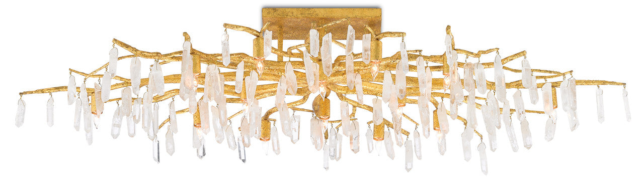 Currey & Co. Forest Light Gold Semi-Flush Mount 9000-0423