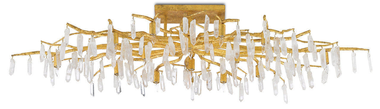 Currey & Co. Forest Light Gold Semi-Flush Mount 9000-0423