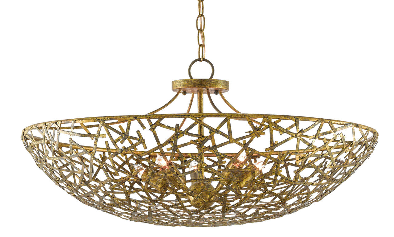 Currey & Co. Confetti Bowl Gold Chandelier 9000-0430