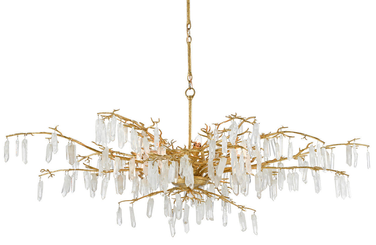 Currey & Co. Forest Dawn Gold Chandelier 9000-0438