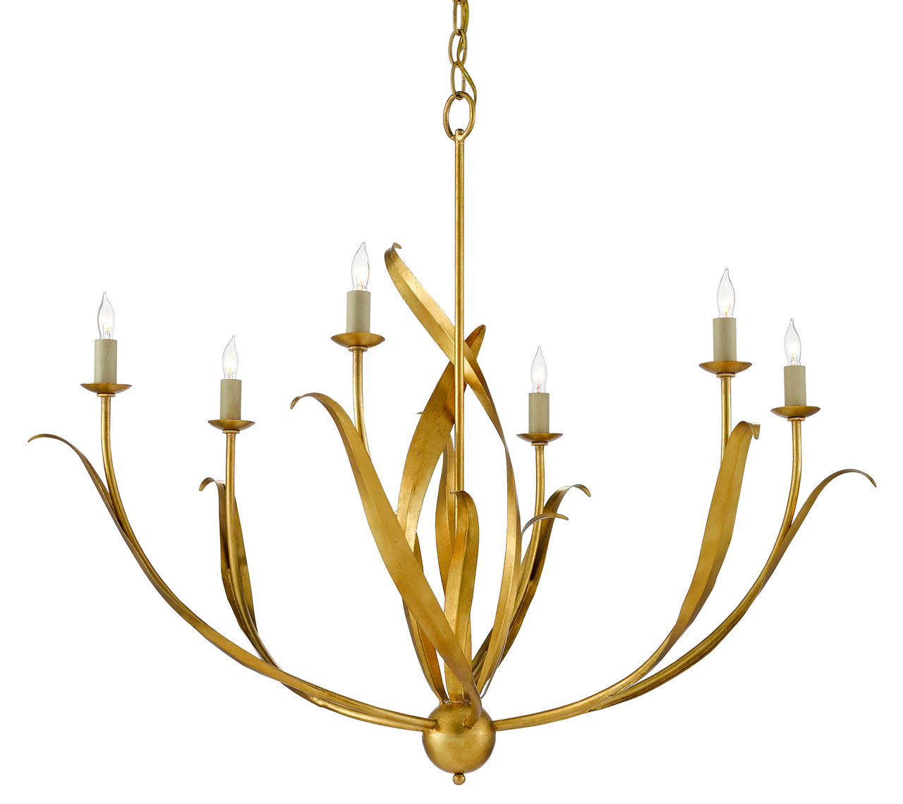 Currey & Co. Menefee Gold Chandelier 9000-0444