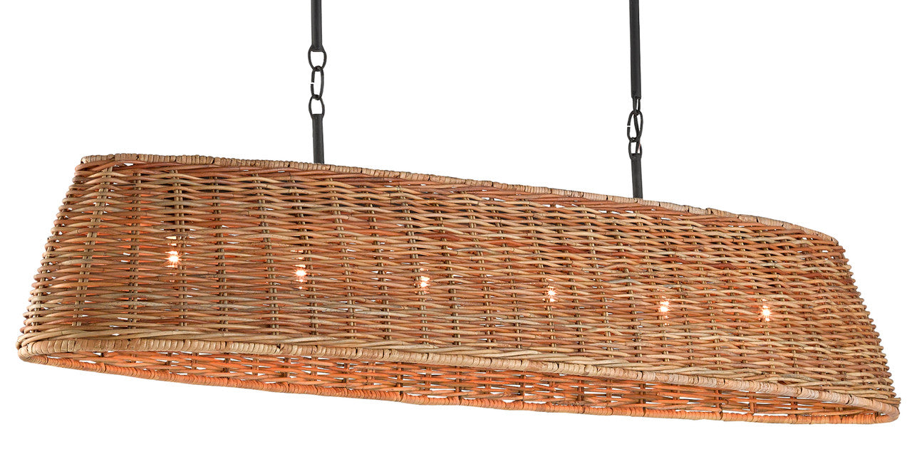 Currey & Co. Basket Oval Chandelier 9000-0462