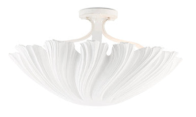 Currey & Co. Hadley White Semi-Flush Mount 9000-0466