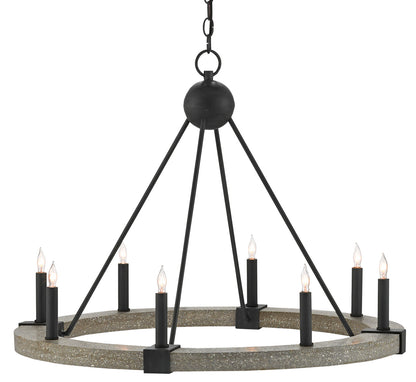 Currey & Co. Burgos Black Chandelier 9000-0480