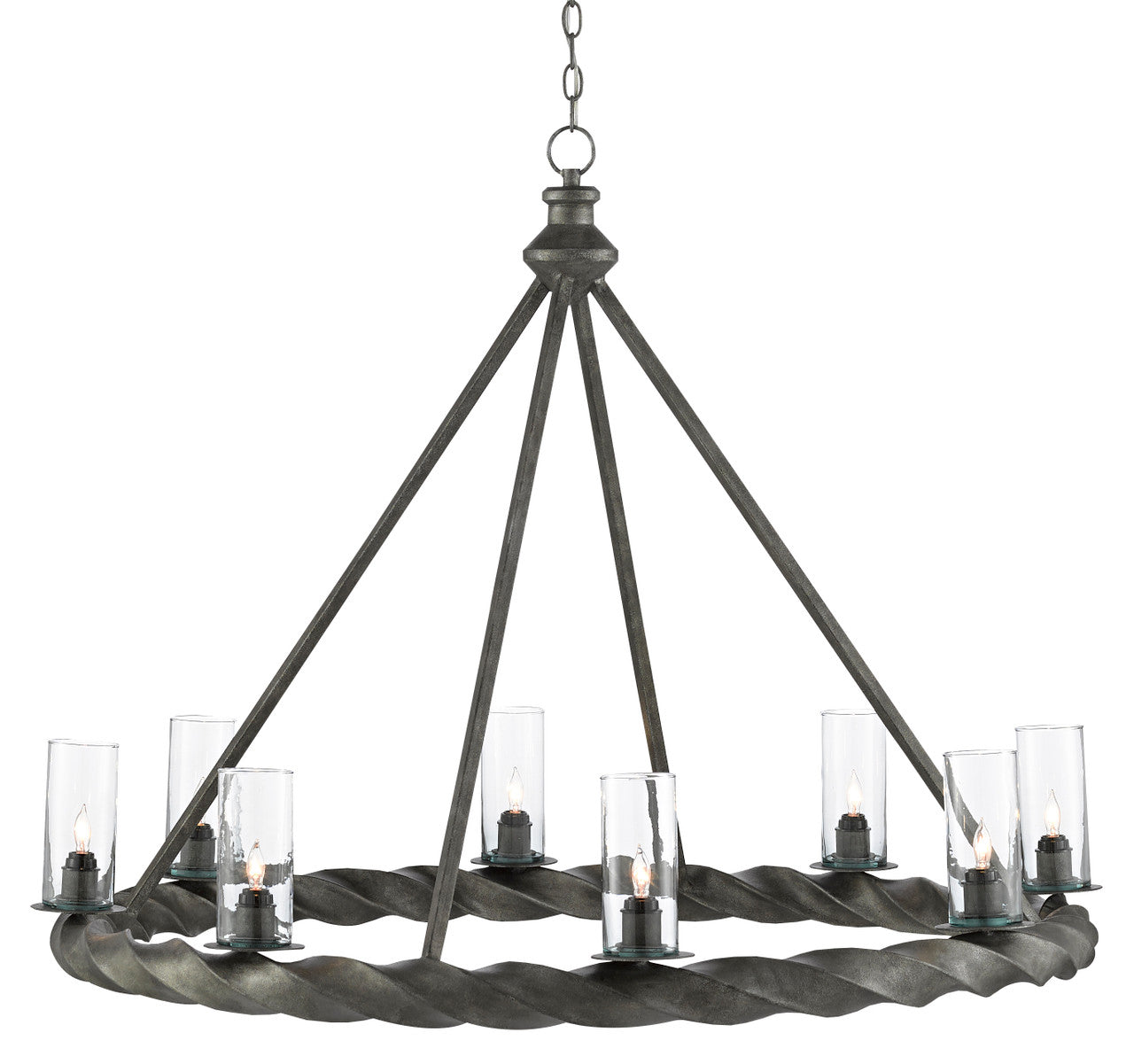 Currey & Co. Orson Black Chandelier 9000-0511