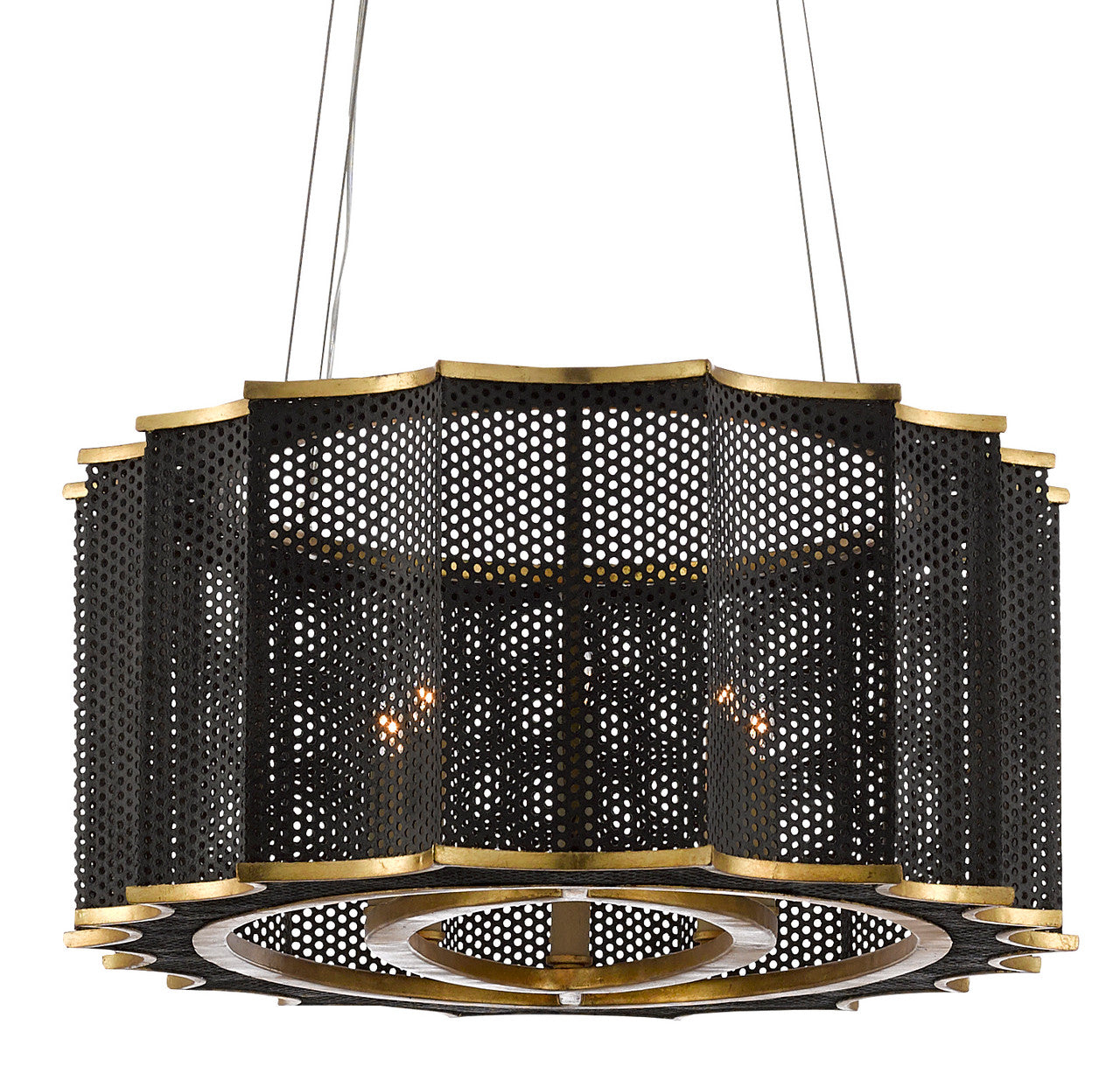 Currey & Co. Nightwood Black Chandelier 9000-0512