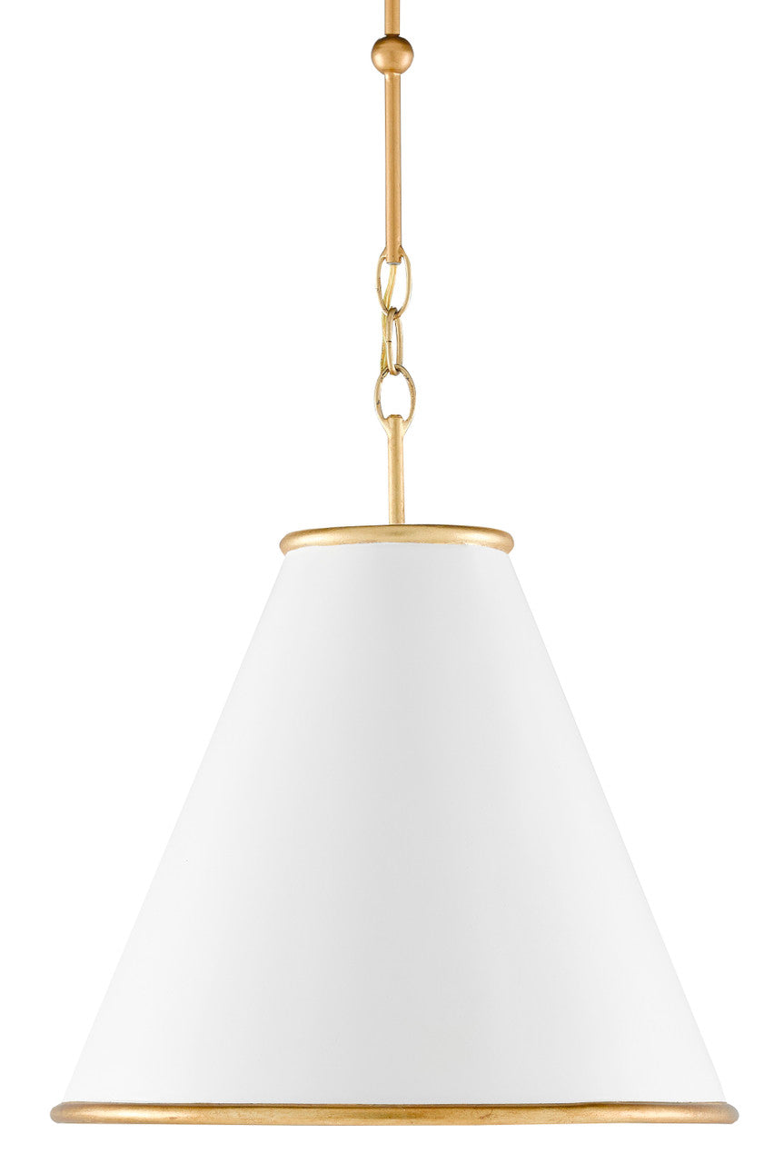 Currey & Co. Pierrepont Small White Pendant 9000-0536