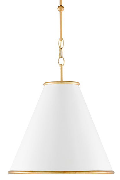 Currey & Co. Pierrepont Small White Pendant 9000-0536