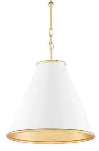 Currey & Co. Pierrepont Small White Pendant 9000-0536