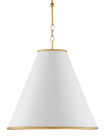 Currey & Co. Pierrepont Large White Pendant 9000-0537