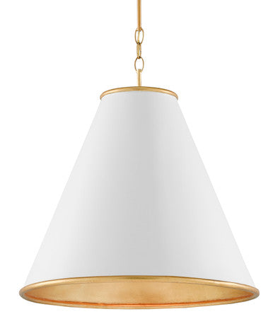 Currey & Co. Pierrepont Large White Pendant 9000-0537