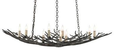 Currey & Co. Rainforest Bronze Small Chandelier 9000-0555