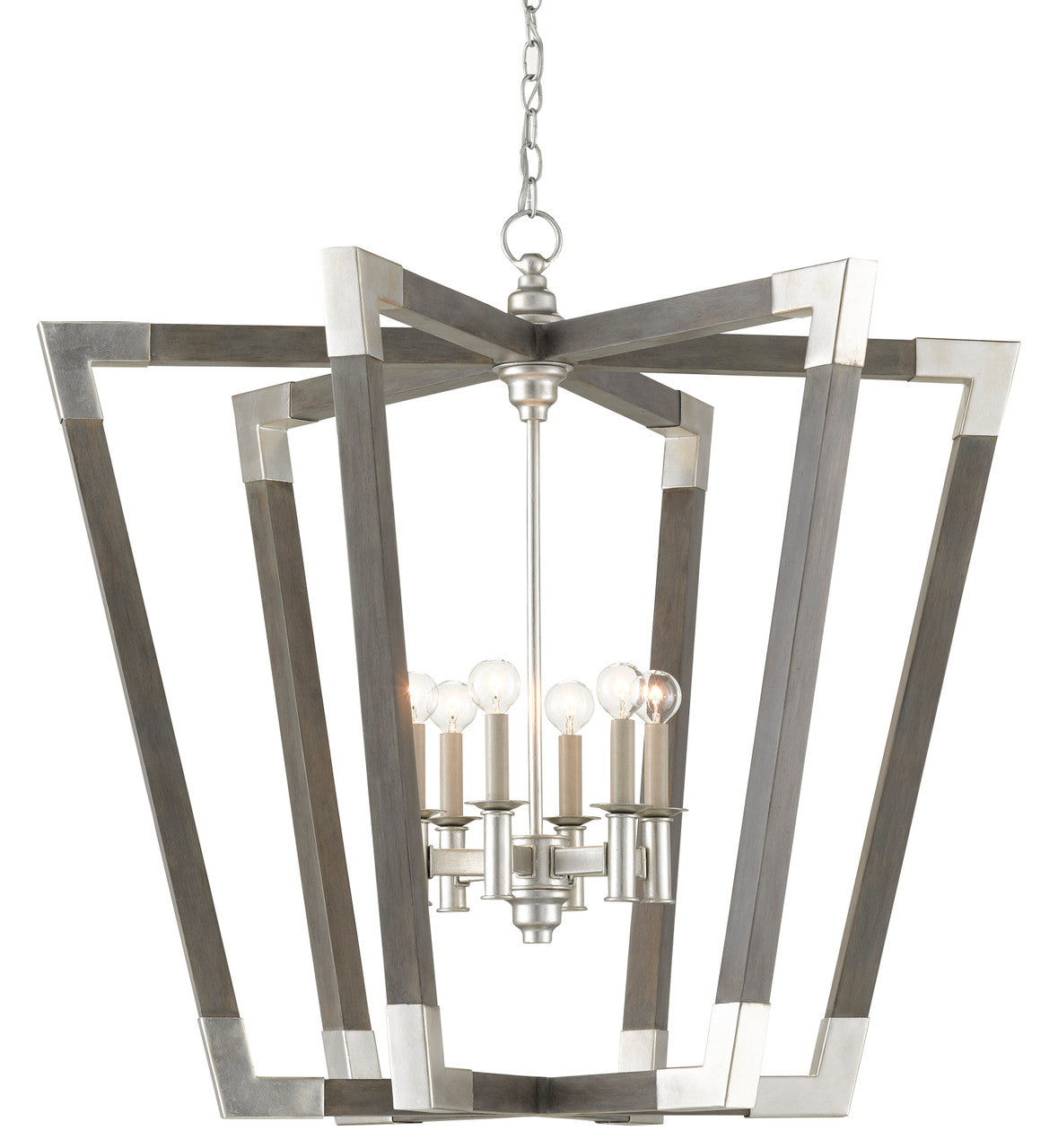 Currey & Co. Bastian Large Gray Lantern 9000-0606