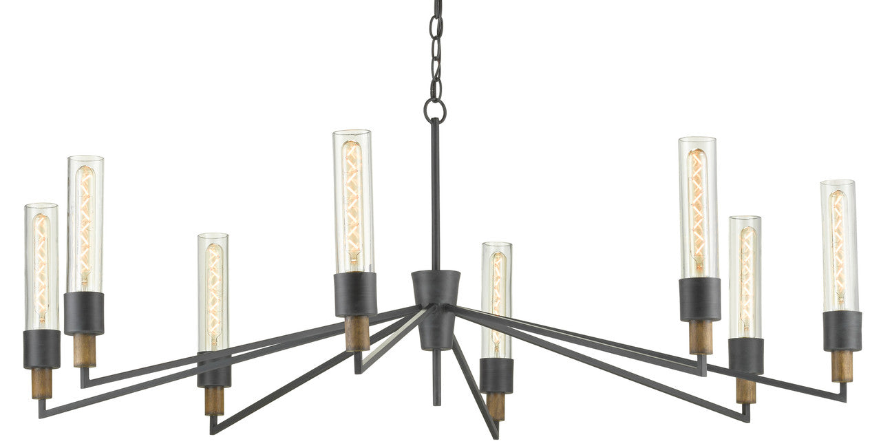 Currey & Co. Delgado Black Chandelier 9000-0607