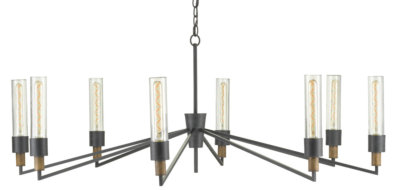 Currey & Co. Delgado Black Chandelier 9000-0607