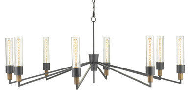 Currey & Co. Delgado Black Chandelier 9000-0607