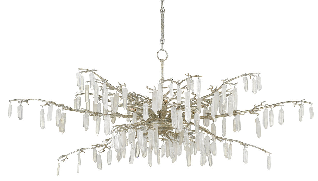 Currey & Co. Forest Dawn Silver Chandelier 9000-0608