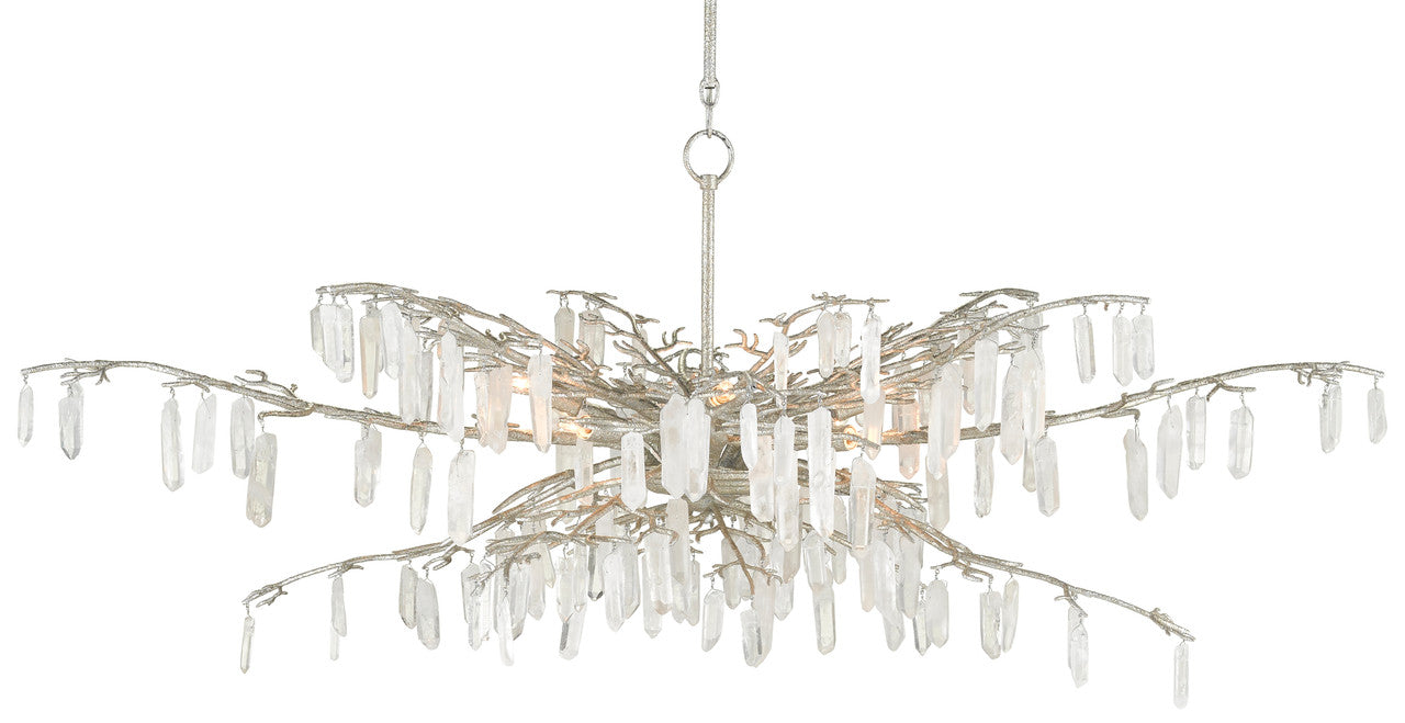 Currey & Co. Forest Dawn Silver Chandelier 9000-0608