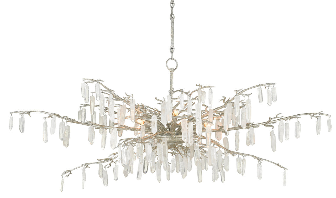 Currey & Co. Forest Dawn Silver Chandelier 9000-0608