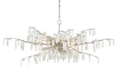 Currey & Co. Forest Dawn Silver Chandelier 9000-0608