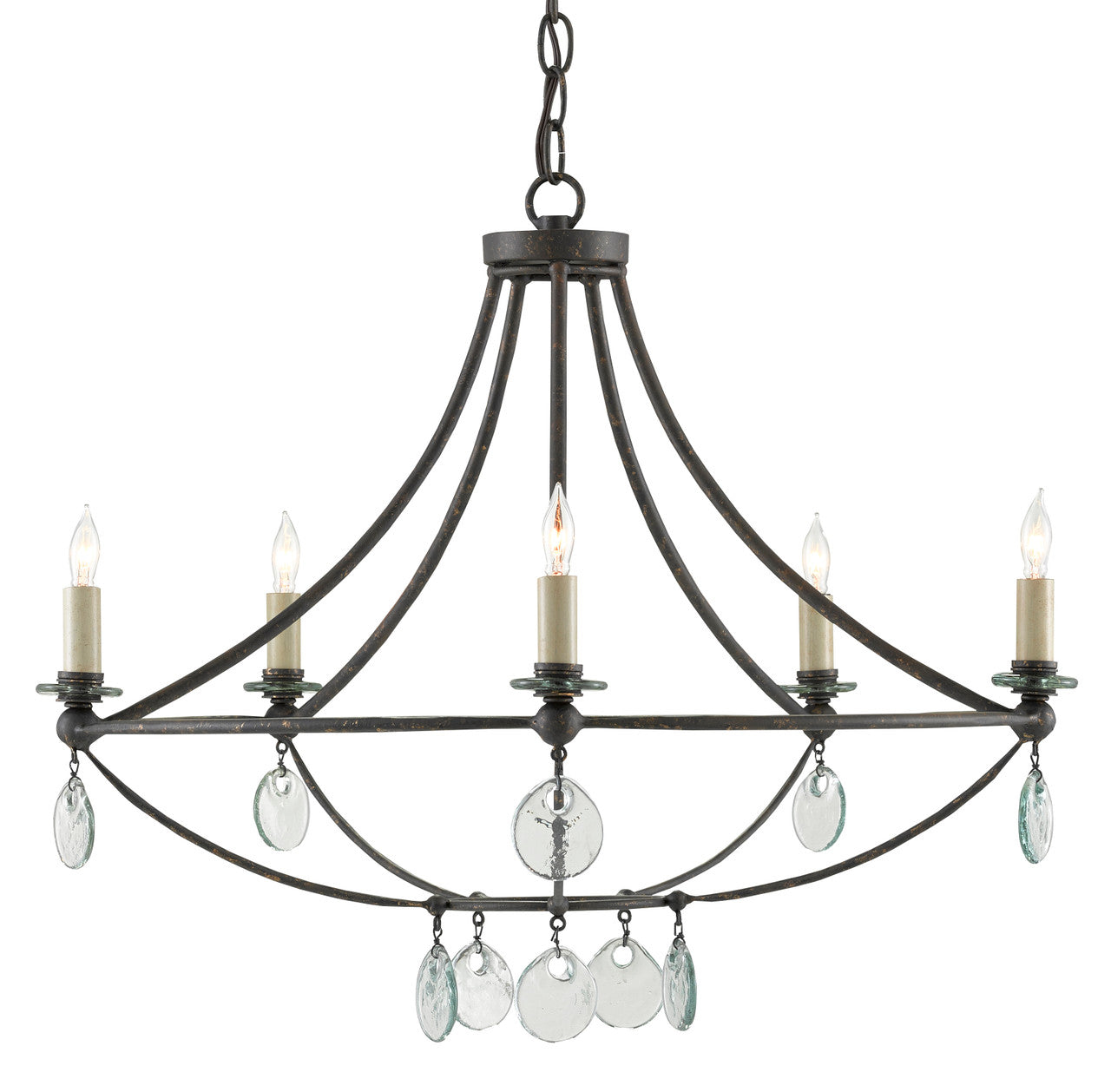 Currey & Co. Novella Small Black Chandelier 9000-0641