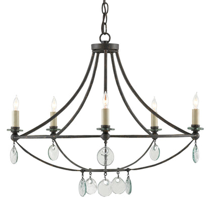 Currey & Co. Novella Small Black Chandelier 9000-0641