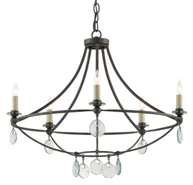 Currey & Co. Novella Small Black Chandelier 9000-0641