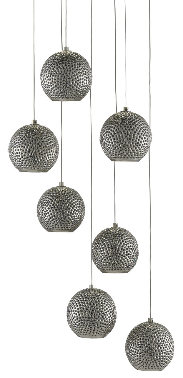 Currey & Co. Giro 7-Light Round Multi-Drop Pendant 9000-0683