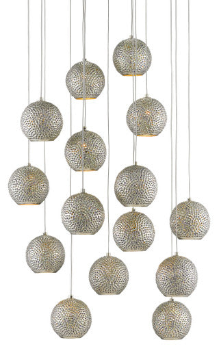 Currey & Co. Giro 15-Light Round Multi-Drop Pendant 9000-0684