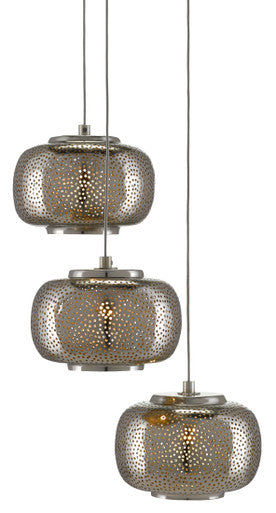 Currey & Co. Pepper 3-Light Round Multi-Drop Pendant 9000-0689