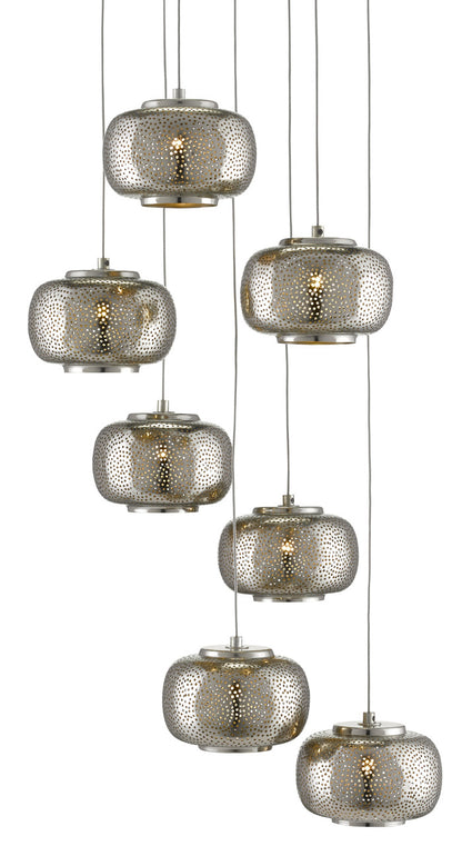 Currey & Co. Pepper 7-Light Multi-Drop Pendant 9000-0690