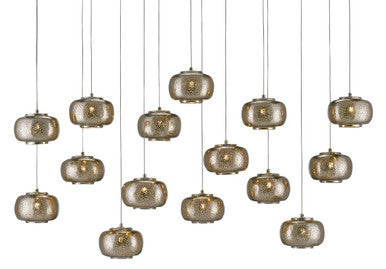 Currey & Co. Pepper 15-Light Linear Multi-Drop Pendant 9000-0692