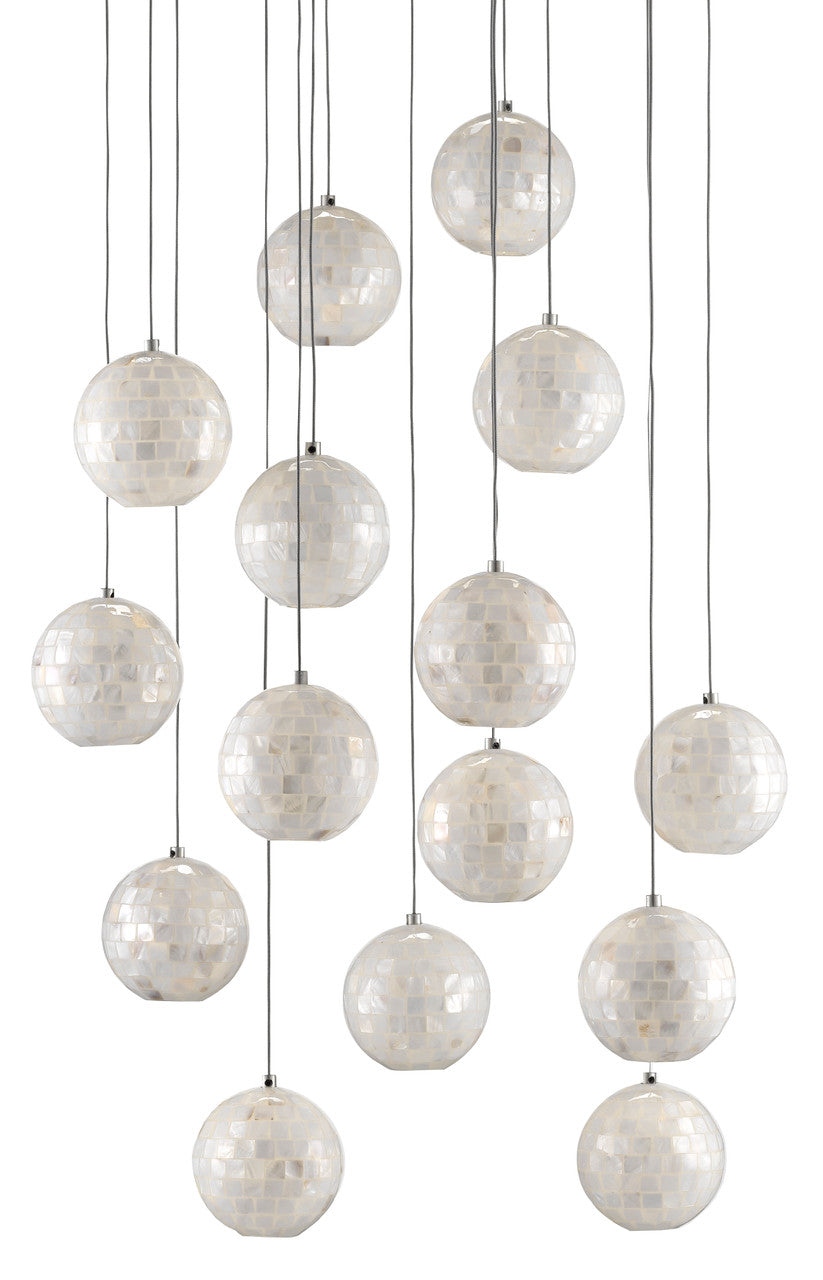 Currey & Co. Finhorn 15-Light Round Multi-Drop Pendant 9000-0719