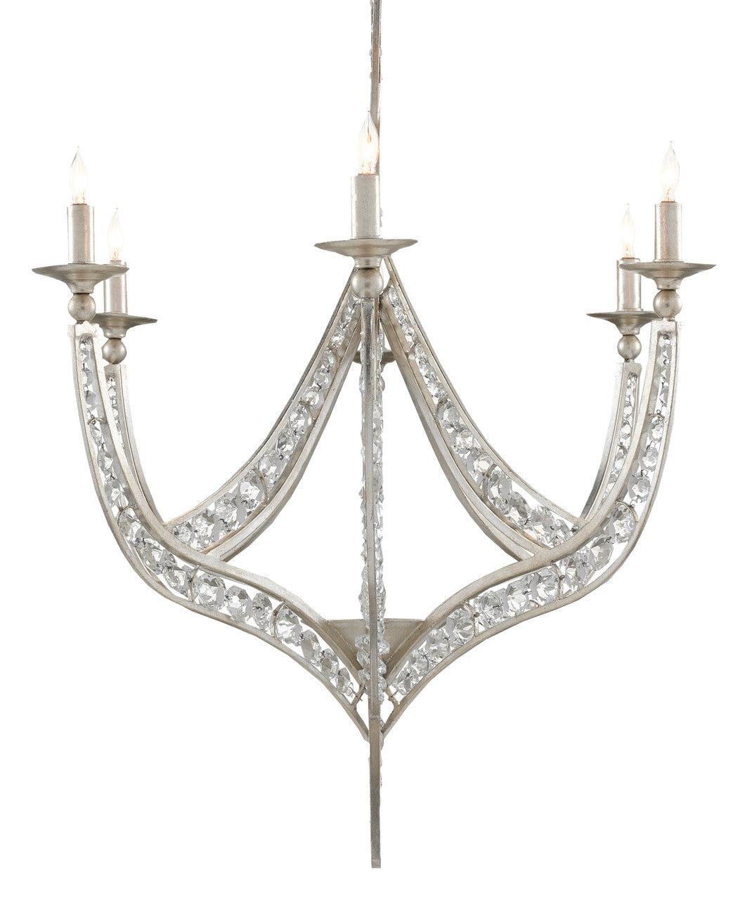 Currey & Co. Firebird Silver Chandelier 9000-0725