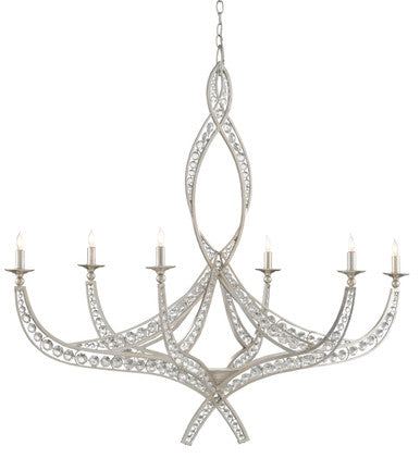 Currey & Co. Firebird Silver Chandelier 9000-0725