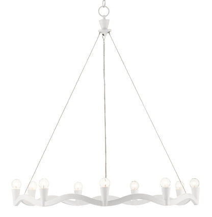 Currey & Co. Serpentina White Chandelier 9000-0730