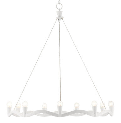 Currey & Co. Serpentina White Chandelier 9000-0730