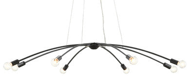 Currey & Co. Longaville Black Chandelier 9000-0731