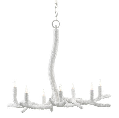 Currey & Co. Inverno White Chandelier 9000-0752