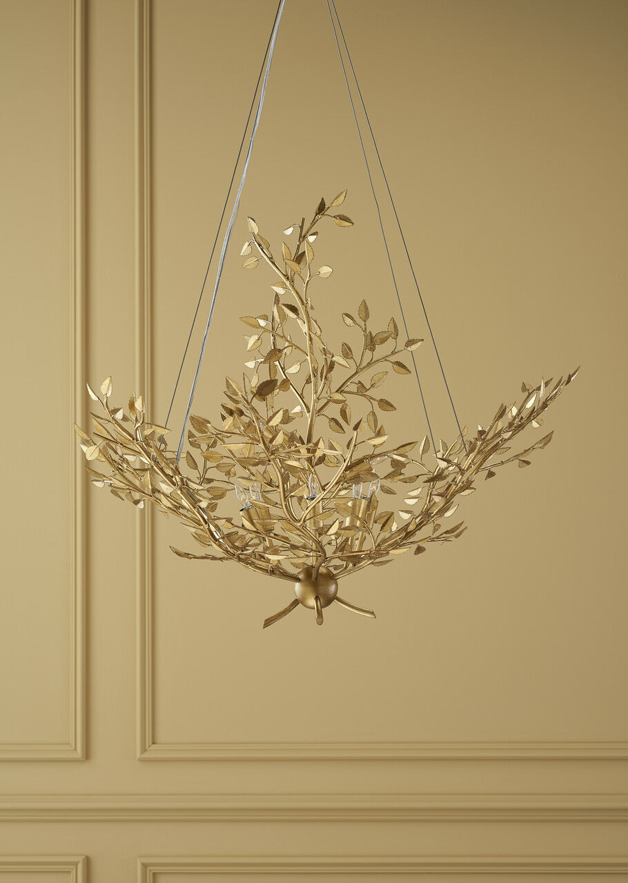 Currey & Co. Huckleberry Gold Chandelier 9000-0778